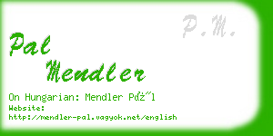 pal mendler business card